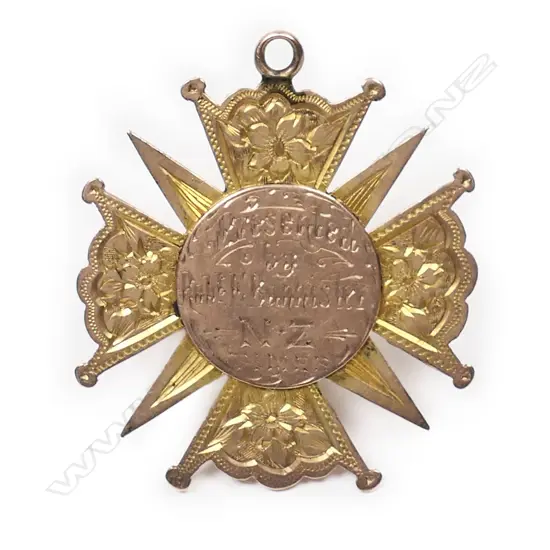 George Thomas White Irish Terrier Club 9ct gold fob medal 1906,